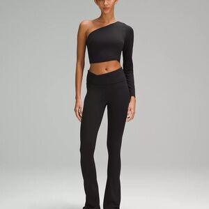 Lululemon Athletica Black One-Shoulder Crop Top